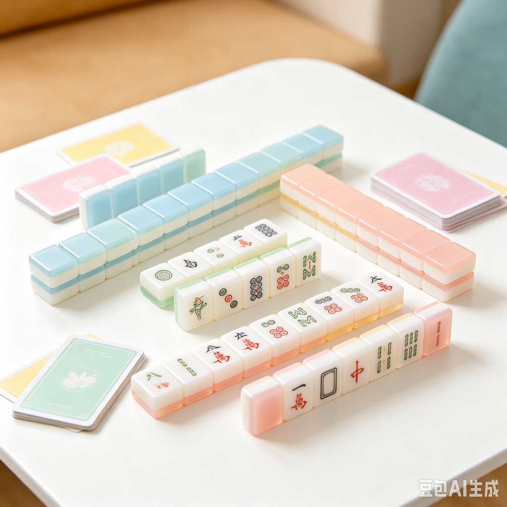 cute mini mahjong tiles set